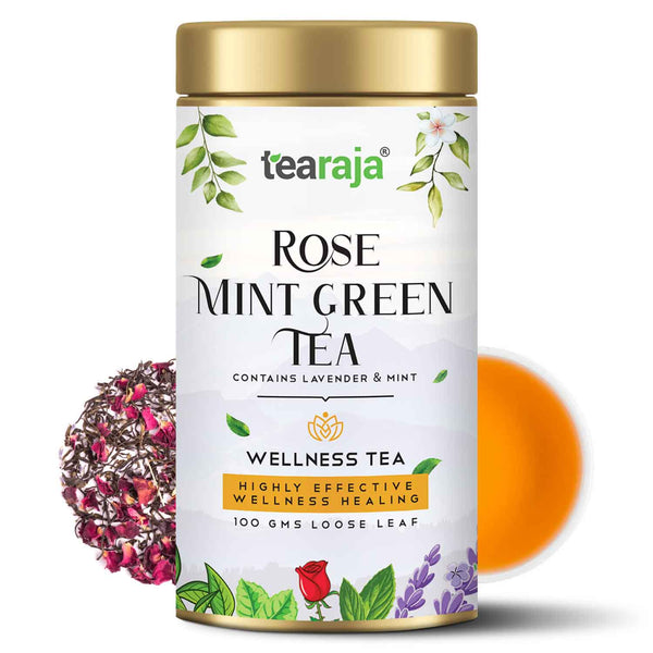 Green Lavender Rose Mint Tea